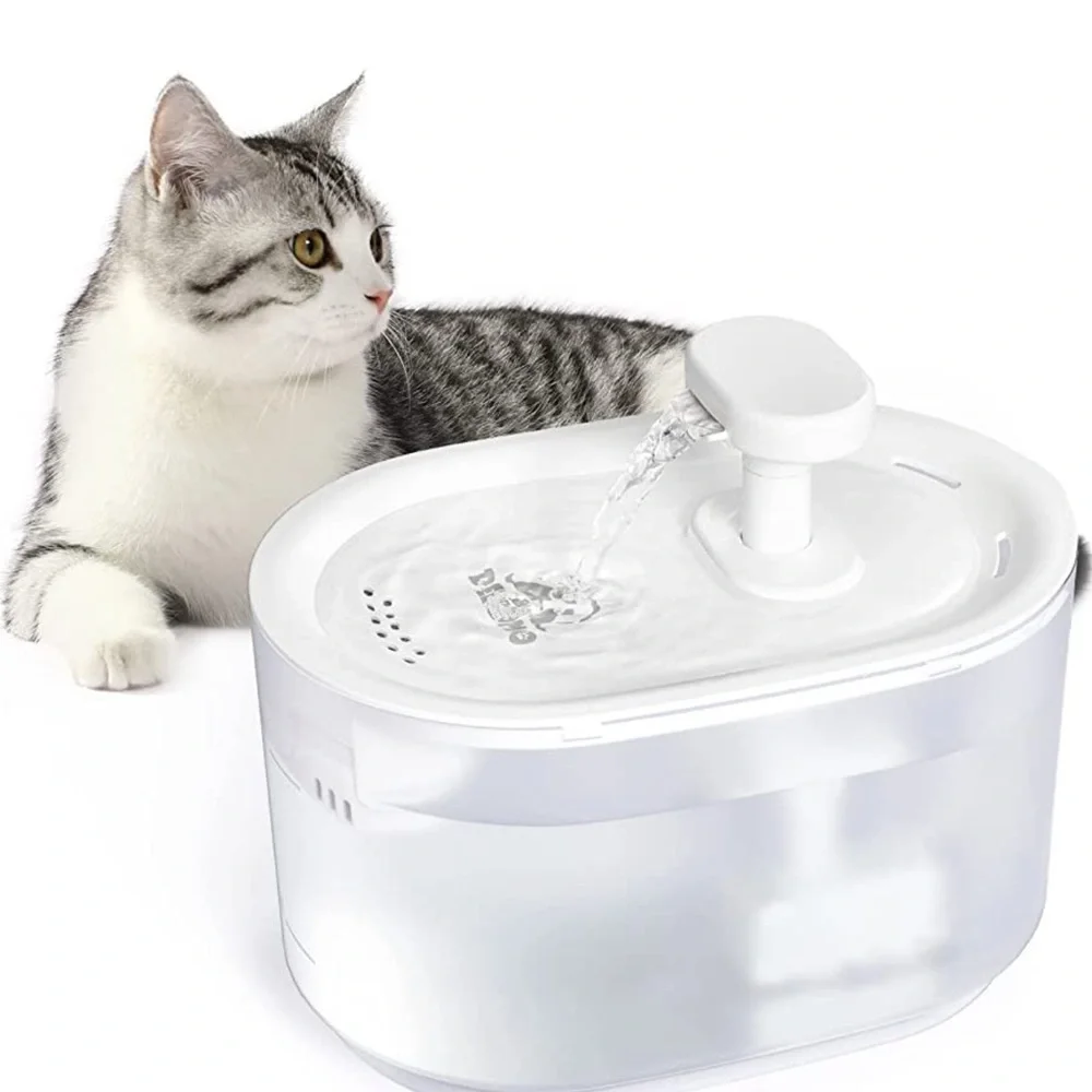 Cat Water Fountain , Dog fountain BPA-Free, Smart Pump LED Water Level Detect